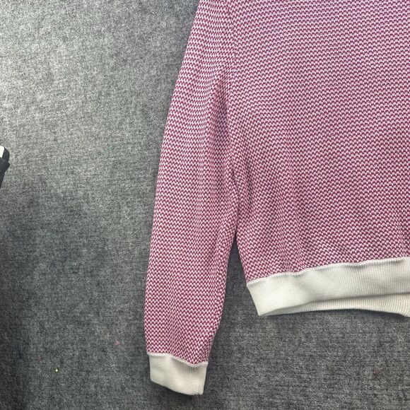 St John Sport Sweater Womens Extra Large Pink Cardigan Full Zip Knit Logo Sporty - Picture 10 of 16